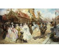 ARToPHIIU Impression Tableaux Mural Peinture Art Impression l'entourage royal de Georges Clairin Tableau Decoracion Murale Pour la Décoration Murale 60x90cm