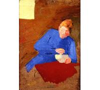 ARToPHIIU Impression Tableaux Mural Peinture Art Impression Marie tenant un bol par Edouard Vuillard Tableau Decoracion Murale Pour la Décoration Murale 60x90cm