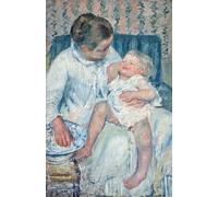 ARToPHIIU Impression Tableaux Mural Peinture Art Impression Mère sur le point de laver son enfant endormi par Mary Cassatt Tableau Decoracion Murale Pour la Décoration Murale 60x90cm
