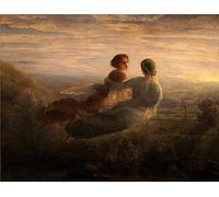 ARToPHIIU Impression Tableaux Mural Peinture Art Impression Poème de l'âme la fuite de l'âme de Louis Janmot Tableau Decoracion Murale Pour la Décoration Murale 60x90cm
