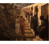 ARToPHIIU Impression Tableaux Mural Peinture Art Impression Poème du mauvais chemin de l'âme par Louis Janmot Tableau Decoracion Murale Pour la Décoration Murale 60x90cm