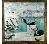 ARToPHIIU Impression Tableaux Mural Peinture Art Impression Rue venteuse par Louis Anquetin Tableau Decoracion Murale Pour la Décoration Murale 60x90cm