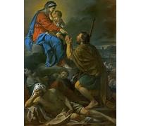ARToPHIIU Impression Tableaux Mural Peinture Art Impression Saint Roch supplie la Vierge Marie d'être libérée de la peste par Jacques Louis David Pour la Décoration Murale 60x90cm