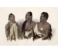 ARToPHIIU Impression Tableaux Mural Peinture Art Impression un Indien du Missouri un Indien Oto et le chef des Puncas par Karl Bodmer Tableau Decoracion Murale Pour la Décoration Murale 60x90cm