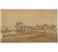 ARToPHIIU Impression Tableaux Mural Peinture Art Impression une sélection de vingt des vues les plus pittoresques de Paris par Girtin Tableau Decoracion Murale Pour la Décoration Murale 60x90cm