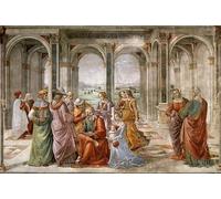 ARToPHIIU Impression Tableaux Mural Peinture Art Impression Zacharias écrit le nom de son fils par Domenico Ghirlandaio Tableau Decoracion Murale Pour la Décoration Murale 60x90cm