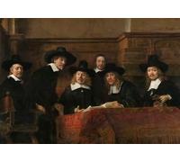ARToPHIIU Moderne Impression Tableaux les officiers de rassemblement de la guilde des drapiers d'Amsterdam, connus sous le nom de les syndics Pour la Décoration de la Chambre à Coucher 60x90cm