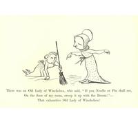 ARToPHIIU Peinture Murale Art Il y avait une vieille dame Winchelsea qui a dit que si vous avez une aiguille ou une épingle vous verrez Pour les Décorations pour la Maison 60x90cm