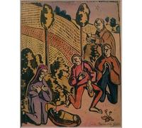 ARToPHIIU Vintage Impressions sur Toile Affiche Mural Art Tableaux sur Toile Adoration des bergers d'Emile Bernard Posters Impressions Pour la Décoration du Salon 60x90cm