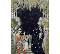 ARToPHIIU Vintage Impressions sur Toile Affiche Mural Art Tableaux sur Toile Arlequin et la mort de Konstantin Andreevic Somov Posters Impressions Pour la Décoration du Salon 60x90cm