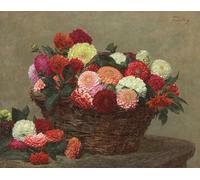 ARToPHIIU Vintage Impressions sur Toile Affiche Mural Art Tableaux sur Toile Bouquet de printemps par Ignace Henri Jean Fantin Latour Posters Impressions Pour la Décoration du Salon 60x90cm