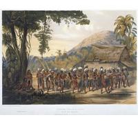 ARToPHIIU Vintage Impressions sur Toile Affiche Mural Art Tableaux sur Toile Caribi Village Anai près de la rivière Rupununi par un artiste célèbre Pour la Décoration du Salon 60x90cm