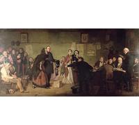 ARToPHIIU Vintage Impressions sur Toile Affiche Mural Art Tableaux sur Toile Devant les magistrats de George Elgar Hicks Posters Impressions Pour la Décoration du Salon 60x90cm