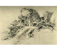 ARToPHIIU Vintage Impressions sur Toile Affiche Mural Art Tableaux sur Toile Dieu le Père et les anges de Battista Posters Impressions Pour la Décoration du Salon 60x90cm