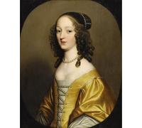 ARToPHIIU Vintage Impressions sur Toile Affiche Mural Art Tableaux sur Toile Elisabeth De Boheme Elizabeth Stuart Reine de Bohême par Gerrit Van Honthorst Pour la Décoration du Salon 60x90cm