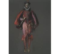 ARToPHIIU Vintage Impressions sur Toile Affiche Mural Art Tableaux sur Toile Étude pour la figure de Sir Walter Raleigh par Edwin Austin Abbey Posters Impressions Pour la Décoration du Salon 60x90cm