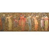 ARToPHIIU Vintage Impressions sur Toile Affiche Mural Art Tableaux sur Toile Frise de huit femmes cueillant des fruits par Edward Burne jones Posters Impressions Pour la Décoration du Salon 60x90cm