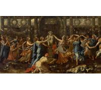 ARToPHIIU Vintage Impressions sur Toile Affiche Mural Art Tableaux sur Toile Hymenaios déguisé en femme lors d'une offrande à Priape par Nicolas Posters Impressions Pour la Décoration du Salon 60x90cm