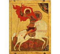 ARToPHIIU Vintage Impressions sur Toile Affiche Mural Art Tableaux sur Toile Icône de St.george et le Dragon fin du siècle par l'école de Novgorod Pour la Décoration du Salon 60x90cm