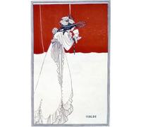 ARToPHIIU Vintage Impressions sur Toile Affiche Mural Art Tableaux sur Toile Isolde buvant dans un verre de l'opéra Tristan de Richard Wagner par Aubrey Beardsley Pour la Décoration du Salon 60x90cm