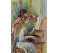 ARToPHIIU Vintage Impressions sur Toile Affiche Mural Art Tableaux sur Toile Jeunes filles au piano de Pierre Auguste Renoir Posters Impressions Pour la Décoration du Salon 60x90cm