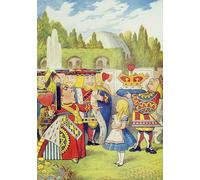 ARToPHIIU Vintage Impressions sur Toile Affiche Mural Art Tableaux sur Toile la reine est venue et n'est-elle pas en colère par Tenniel Posters Impressions Pour la Décoration du Salon 60x90cm