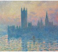 ARToPHIIU Vintage Impressions sur Toile Affiche Mural Art Tableaux sur Toile le coucher du soleil des Chambres du Parlement par Claude Monet Posters Impressions Pour la Décoration du Salon 60x90cm