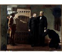 ARToPHIIU Vintage Impressions sur Toile Affiche Mural Art Tableaux sur Toile L'empereur Maximilien Ier du Mexique avant son exécution en juin par Jean Paul Laurens Pour la Décoration du Salon 60x90cm