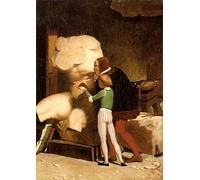 ARToPHIIU Vintage Impressions sur Toile Affiche Mural Art Tableaux sur Toile Michel Ange par Jean léon Posters Impressions Pour la Décoration du Salon 60x90cm