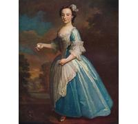 ARToPHIIU Vintage Impressions sur Toile Affiche Mural Art Tableaux sur Toile Miss Eizabeth Hatch par William Hogarth Posters Impressions Pour la Décoration du Salon 60x90cm