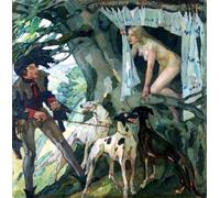 ARToPHIIU Vintage Impressions sur Toile Affiche Mural Art Tableaux sur Toile Princesse de conte de fées dans un arbre par Leo Putz Posters Impressions Pour la Décoration du Salon 60x90cm