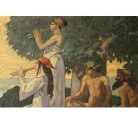 ARToPHIIU Vintage Impressions sur Toile Affiche Mural Art Tableaux sur Toile Procession de Dionysos de Ludwig Von Hofmann Posters Impressions Pour la Décoration du Salon 60x90cm