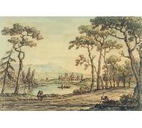 ARToPHIIU Vintage Impressions sur Toile Affiche Mural Art Tableaux sur Toile une Vue de Florence par William Marlow Posters Impressions Pour la Décoration du Salon 60x90cm