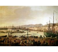 ARToPHIIU Vintage Impressions sur Toile Affiche Mural Art Tableaux sur Toile Vue de la rade de Toulon Détail du Vieux Port par Claude Vernet Posters Impressions Pour la Décoration du Salon 60x90cm