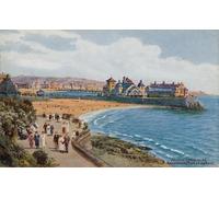 ARToPHIIU Vintage Impressions sur Toile Affiche Mural Art Tableaux sur Toile Weston super mare Knightstone Pier et Two Bays par Alfred Robert Quinton Pour la Décoration du Salon 60x90cm
