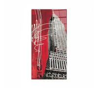 Artopweb CrystalArt 100 x 50 cm Tableau Plexiglass Effet Verre Brillant Léger Prêt à Suspendre Décoration Maison Art Design Italien Eco-Friendly - New York Skyscraper d'Art Studio