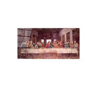Artopweb CrystalArt 50 × 100 cm Tableau Plexiglass effet verre brillant léger prêt à accrocher décoration maison art design italien écologique - The Last Supper de Da Vinci Leonardo