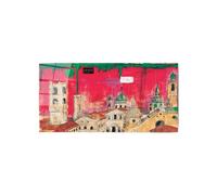 Artopweb CrystalArt 50 × 100 cm Tableau Plexiglass Effet Verre Brillant Léger Prêt à Suspendre Décoration Maison Art Design Italien Eco-Friendly - Résumé Italian City par Art Studio