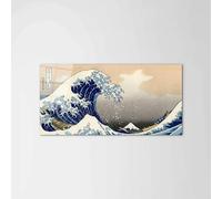 Artopweb CrystalArt 50 × 100 cm Tableau Plexiglass Effet Verre Brillant Léger Prêt à Suspendre Décoration Maison Art Design Italien Eco-Friendly - Homage to Hokusai - The great wave