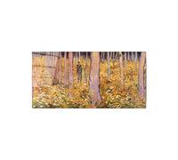Artopweb CrystalArt 50 × 100 cm Tableau Plexiglass Effet Verre Brillant Léger Prêt à Suspendre Décoration Maison Art Design Italien Eco-Friendly - Couple walk in the woods par Van Gogh Vincent