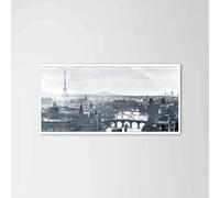 Artopweb CrystalArt 50 × 100 cm Tableau Plexiglass Effet Verre Brillant Léger Prêt à Suspendre Décoration Maison Art Design Italien Eco-Friendly - Paris B&W par Art Studio