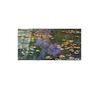 Artopweb CrystalArt 50 × 100 cm Tableau Plexiglass Effet Verre Brillant Léger Prêt à Suspendre Décoration Maison Art Design Italien Eco-Friendly - Water Lily Pond, Giverny di Monet Claude