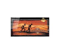 Artopweb CrystalArt 50 × 100 cm Tableau Plexiglass Effet Verre Brillant Léger Prêt à Suspendre Décoration Maison Art Design Italien Eco-Friendly - Africa Sun di Art Studio