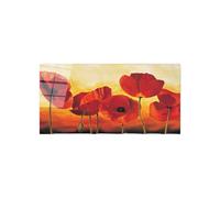 Artopweb CrystalArt 50 × 100 cm Tableau Plexiglass Effet Verre Brillant Léger Prêt à Suspendre Décoration Maison Art Design Italien Eco-Friendly - Red Poppies de Van Gogh Vincent