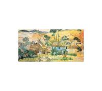 Artopweb CrystalArt 50 × 100 cm Tableau Plexiglass Effet Verre Brillant Léger Prêt à Suspendre Eco-Friendly - Thatched houses in front of a hill par Van Gogh Vincent