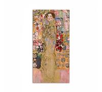 Artopweb CrystalArt 50 × 100 cm | Tableau Plexiglass effet verre brillant, prêt à accrocher | Décoration maison Art Made in Italy Eco-Friendly - Portrait of Maria Munk de Klimt Gustav