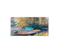 Artopweb CrystalArt 50 x 100 cm Tableau Plexiglass Effet Verre Brillant Léger Prêt à Suspendre Décoration Maison Art Design Italien Eco-Friendly - River Quiet Place d'Art Studio