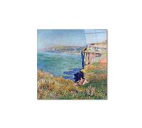 Artopweb CrystalArt 50 x 70 cm | Tableau Plexiglass effet verre brillant, léger et prêt à accrocher | Décoration de la maison Art Design Italien Eco-Friendly - Cliffs at Varengeville de Monet Claude