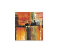 Artopweb CrystalArt 50 x 70 cm | Tableau Plexiglass effet verre brillant, léger et prêt à accrocher | Décoration maison Art Design Italien Eco-Friendly - Orange abstract II d'Art Studio