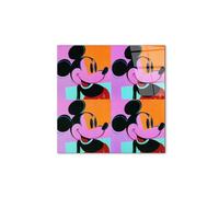 Artopweb CrystalArt 50 x 70 cm | Tableau Plexiglass effet verre brillant, léger et prêt à accrocher | Décoration de maison Art Design Italien Eco-Friendly - Homage to Andy - Mickey Mouse par Art